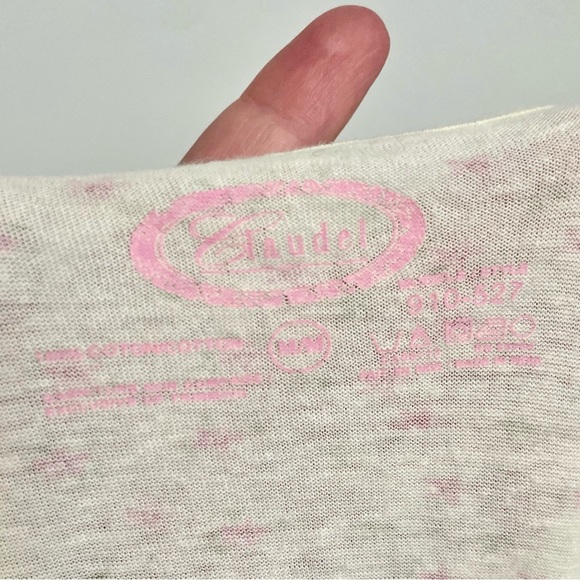 Y2K Claudel Babydoll Mini Dress Cotton Cream Floral Size Medium - Picture 5 of 5